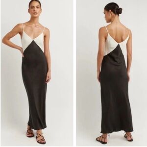 DISSH Seren Black and White two tone dress